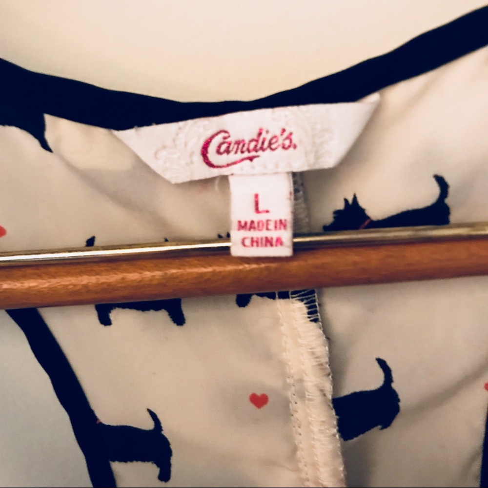 Candie’s scottie dog tank with ruffle detail sz L - Picture 4 of 5